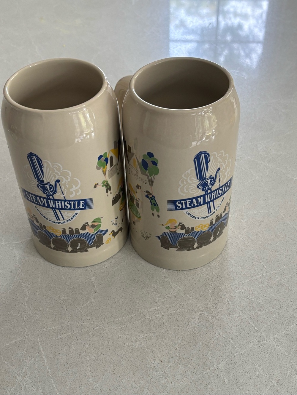 Steam Whistle Brewing 1L Oktoberfest Ceramic Beer Steins Set of 2